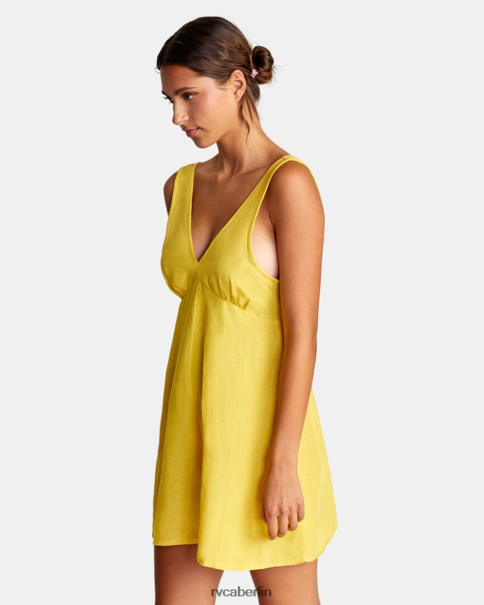 RVCA Leinen-Strampler BF4L8X1529 Kleidung Gold Frauen