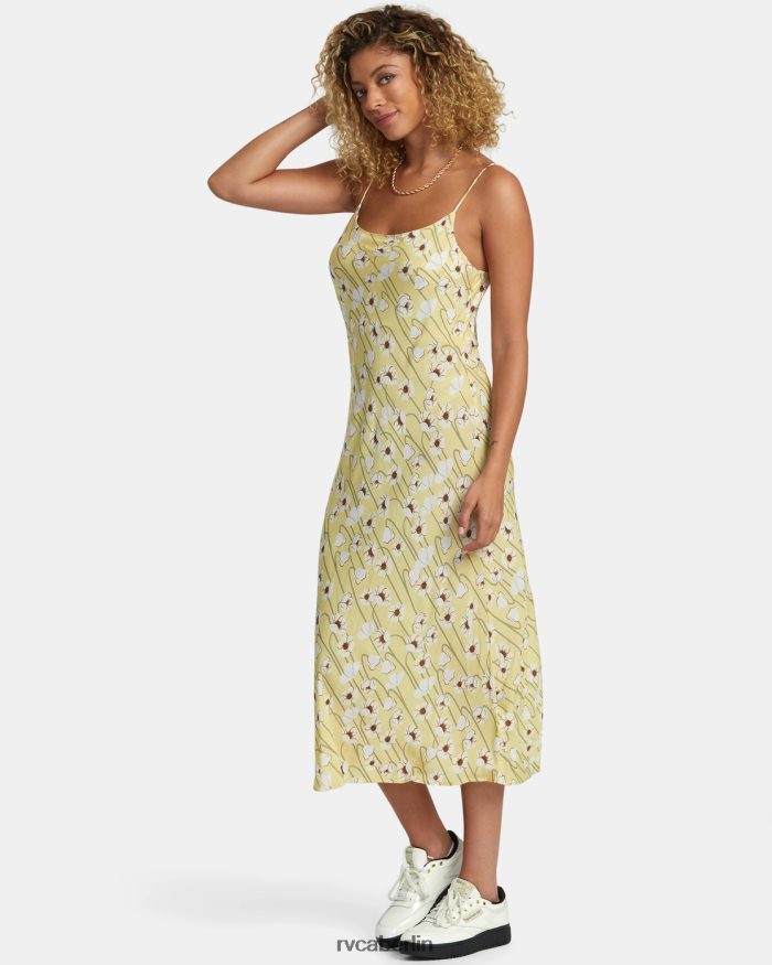 RVCA Mädchen-Midikleid BF4L8X1233 Kleidung golden Frauen
