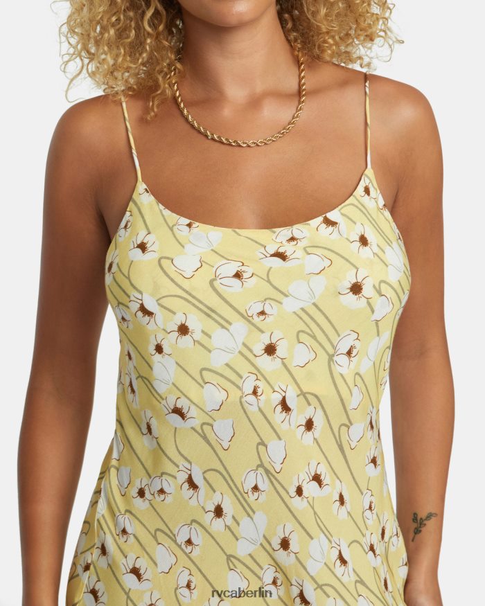 RVCA Mädchen-Midikleid BF4L8X1233 Kleidung golden Frauen