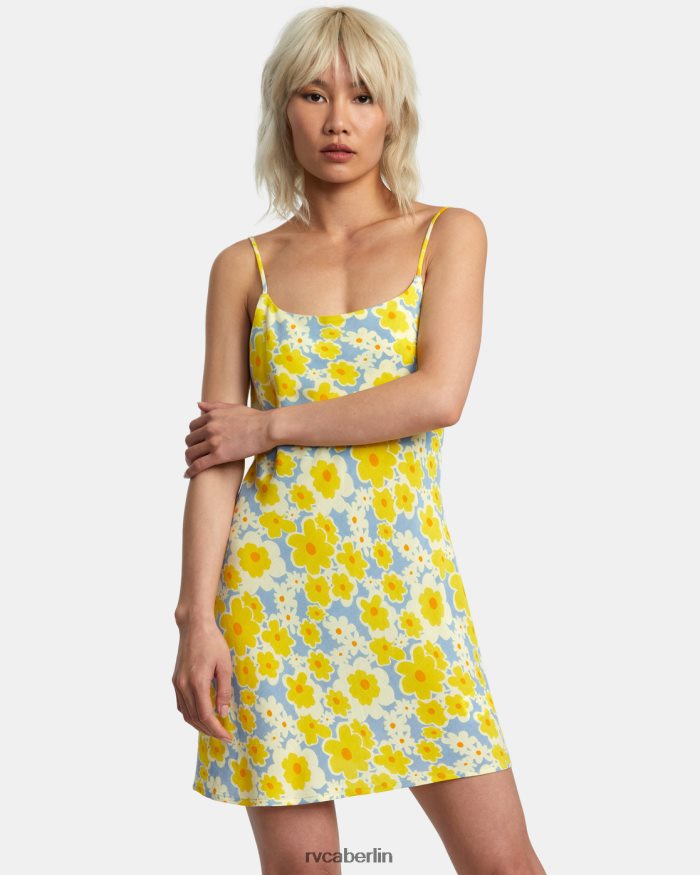 RVCA Macarthur-Midikleid BF4L8X1395 Kleidung staubiges Blau Frauen