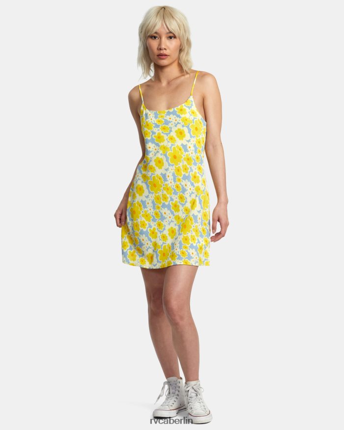 RVCA Macarthur-Midikleid BF4L8X1395 Kleidung staubiges Blau Frauen