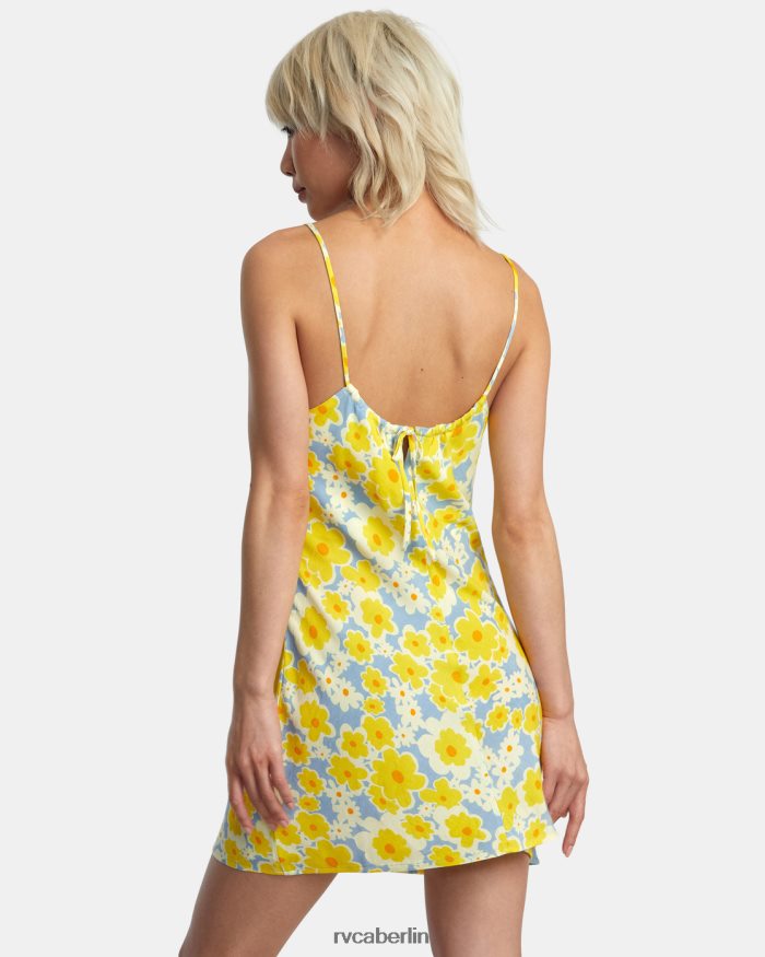 RVCA Macarthur-Midikleid BF4L8X1395 Kleidung staubiges Blau Frauen