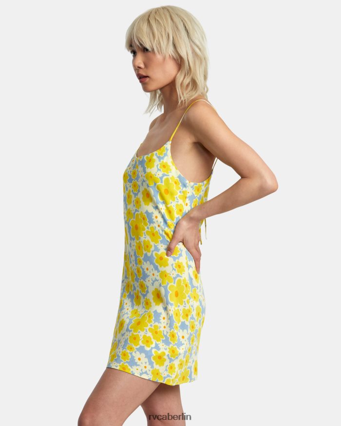 RVCA Macarthur-Midikleid BF4L8X1395 Kleidung staubiges Blau Frauen