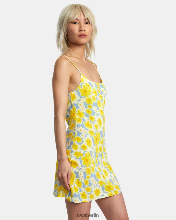 RVCA Macarthur-Midikleid BF4L8X1395 Kleidung staubiges Blau Frauen