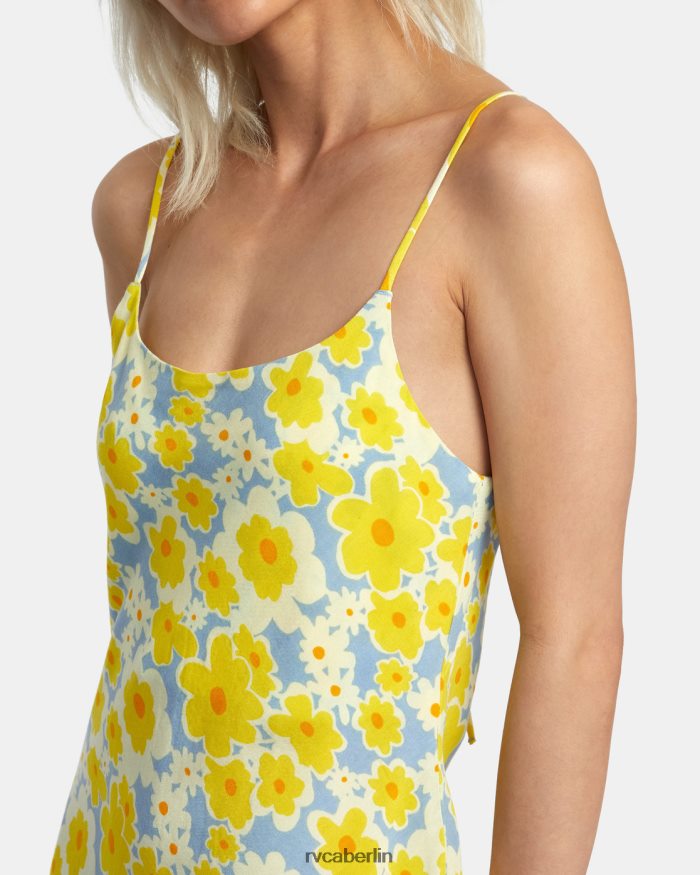 RVCA Macarthur-Midikleid BF4L8X1395 Kleidung staubiges Blau Frauen