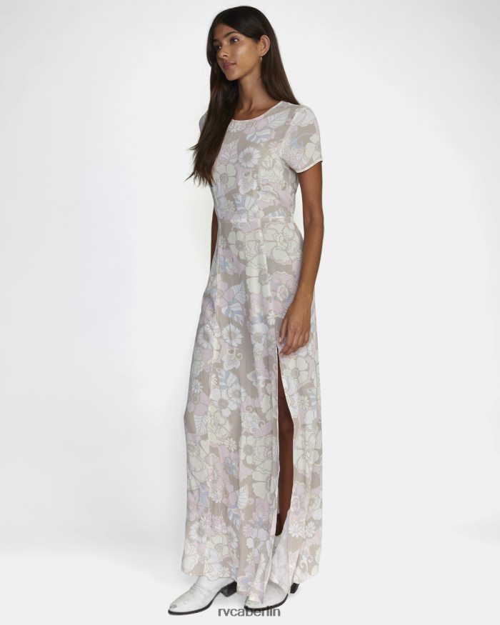 RVCA Maxikleid zum Mittagessen BF4L8X1694 Kleidung dunkles Khaki Frauen