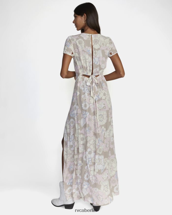 RVCA Maxikleid zum Mittagessen BF4L8X1694 Kleidung dunkles Khaki Frauen