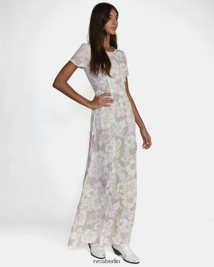 RVCA Maxikleid zum Mittagessen BF4L8X1694 Kleidung dunkles Khaki Frauen