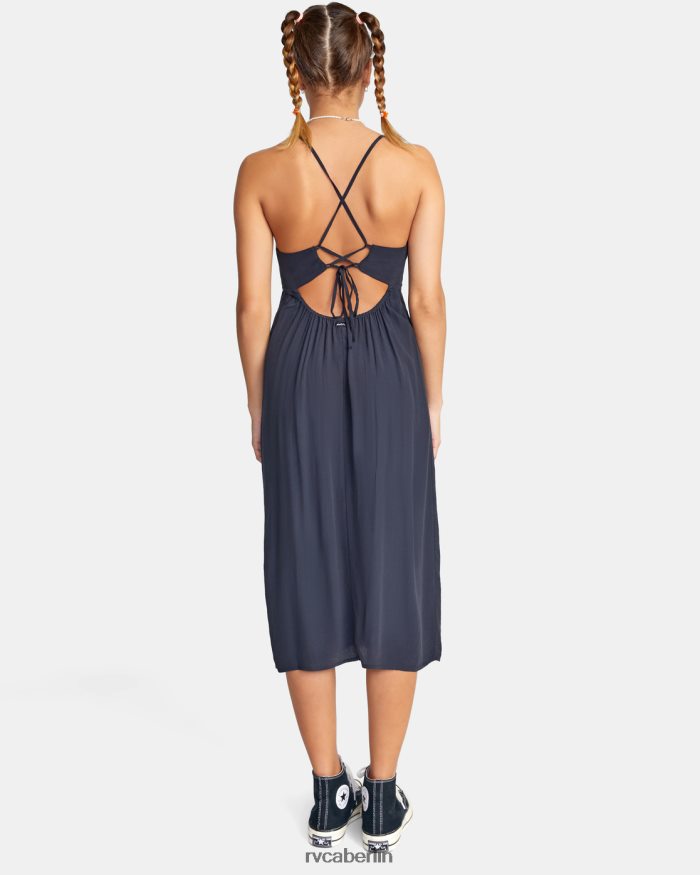 RVCA Midikleid ohne Urteil BF4L8X1535 Kleidung Schwarz Frauen