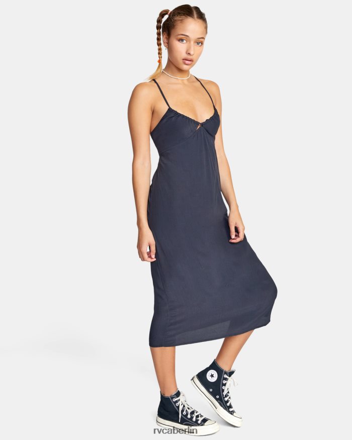 RVCA Midikleid ohne Urteil BF4L8X1535 Kleidung Schwarz Frauen