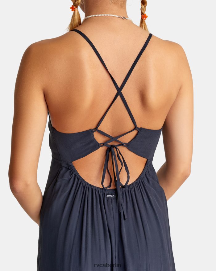 RVCA Midikleid ohne Urteil BF4L8X1535 Kleidung Schwarz Frauen