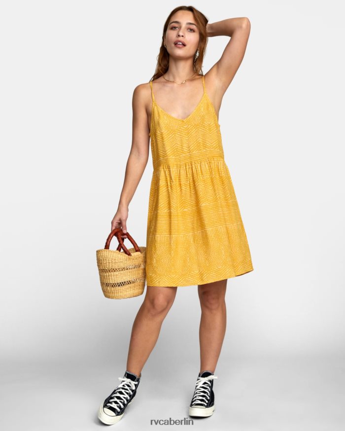 RVCA Nolan bedrucktes Kleid BF4L8X1327 Kleidung Lametta Frauen