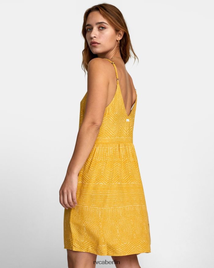 RVCA Nolan bedrucktes Kleid BF4L8X1327 Kleidung Lametta Frauen