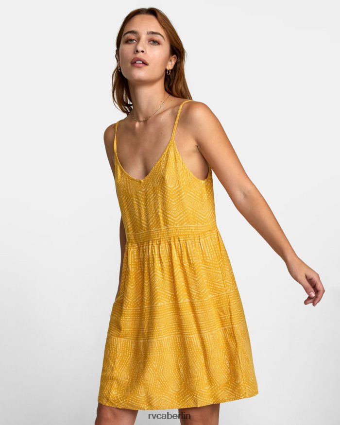 RVCA Nolan bedrucktes Kleid BF4L8X1327 Kleidung Lametta Frauen