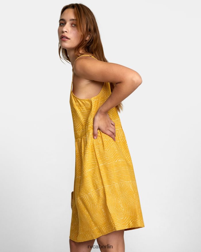 RVCA Nolan bedrucktes Kleid BF4L8X1327 Kleidung Lametta Frauen