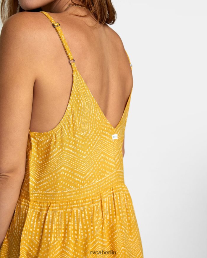 RVCA Nolan bedrucktes Kleid BF4L8X1327 Kleidung Lametta Frauen