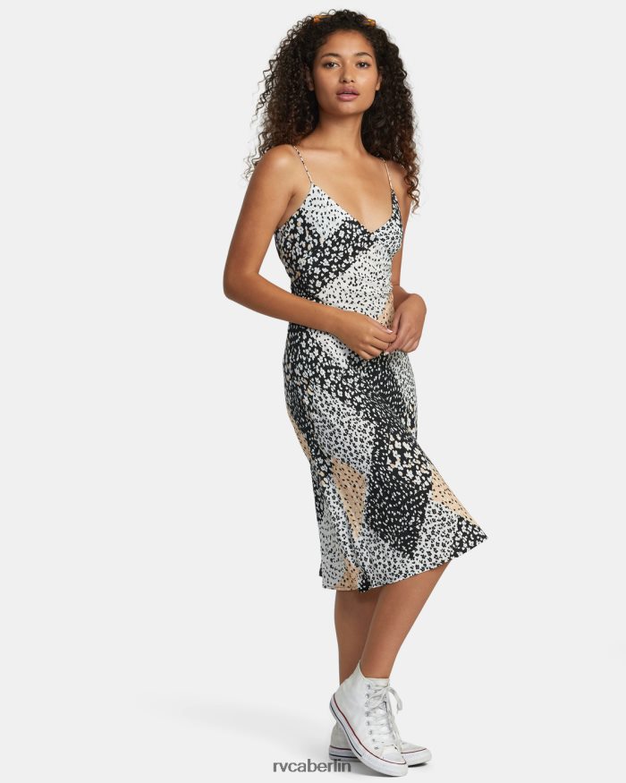 RVCA Oh Herr, Midikleid BF4L8X1206 Kleidung Schwarz Frauen