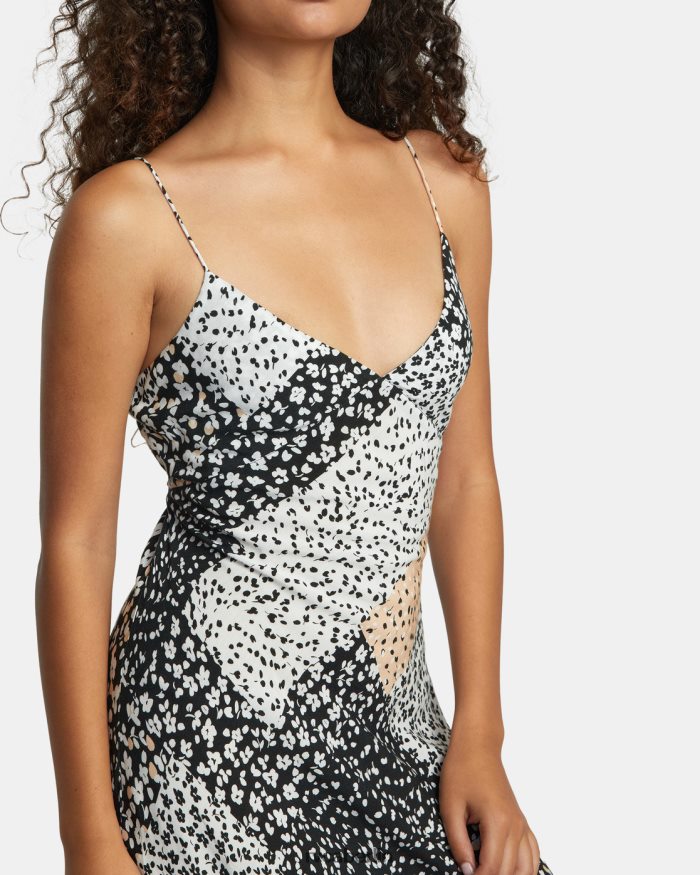 RVCA Oh Herr, Midikleid BF4L8X1206 Kleidung Schwarz Frauen