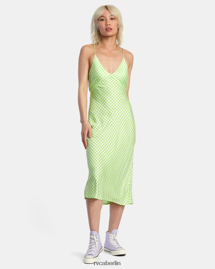 RVCA Oh Herr, Midikleid BF4L8X1364 Kleidung grüner Blitz Frauen