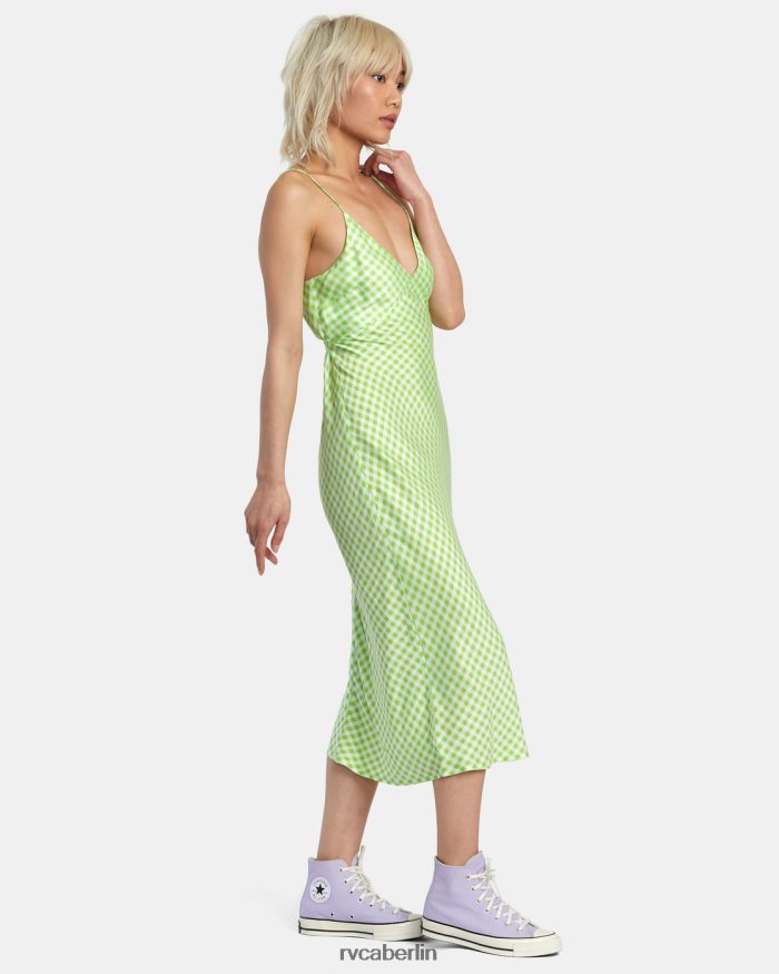 RVCA Oh Herr, Midikleid BF4L8X1364 Kleidung grüner Blitz Frauen