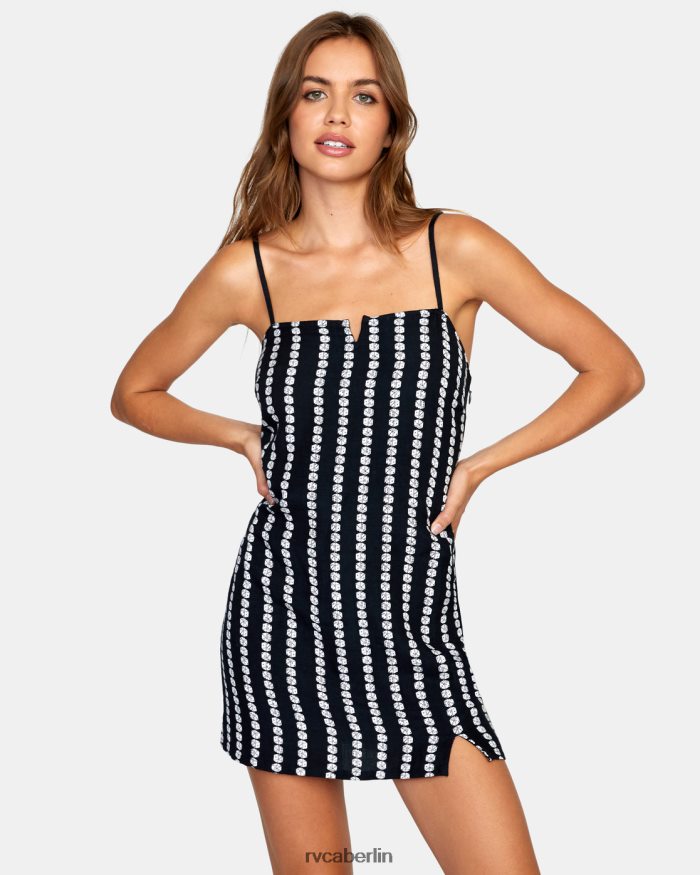 RVCA Pariser Minikleid BF4L8X1507 Kleidung Schwarz Frauen