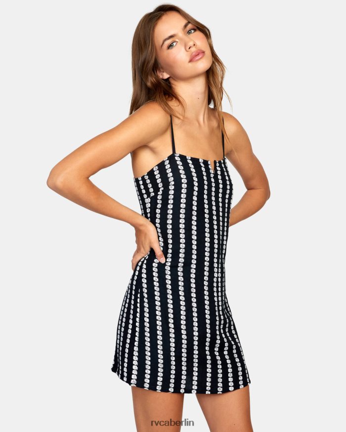 RVCA Pariser Minikleid BF4L8X1507 Kleidung Schwarz Frauen