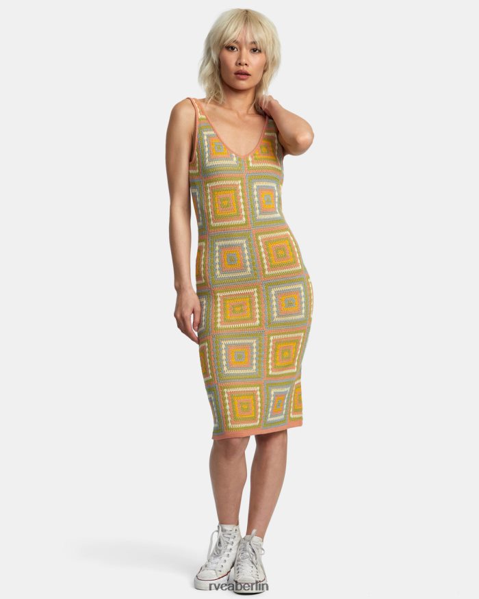 RVCA Quadratisches Häkelkleid BF4L8X1260 Kleidung Guave Frauen