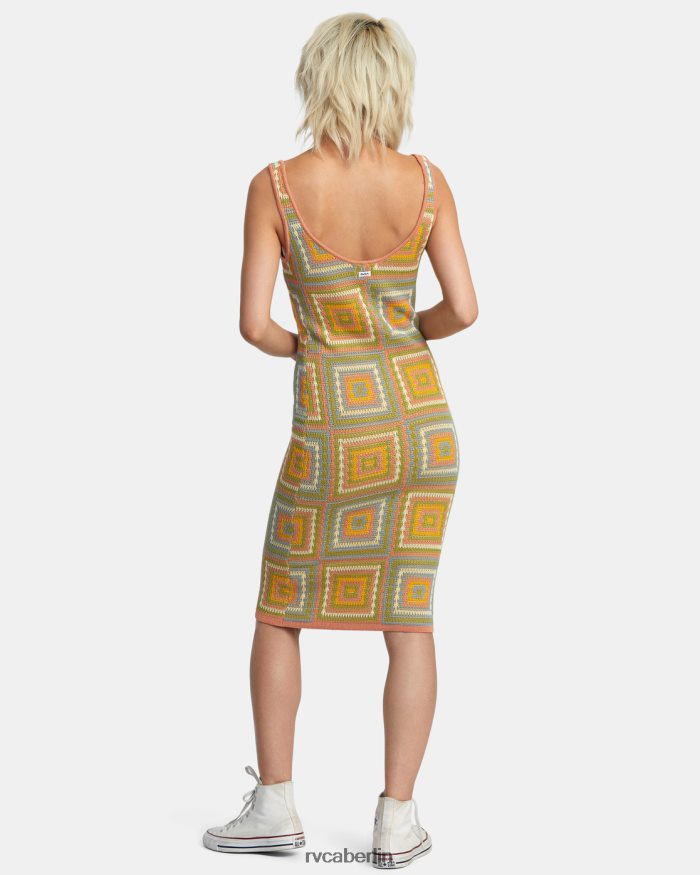 RVCA Quadratisches Häkelkleid BF4L8X1260 Kleidung Guave Frauen