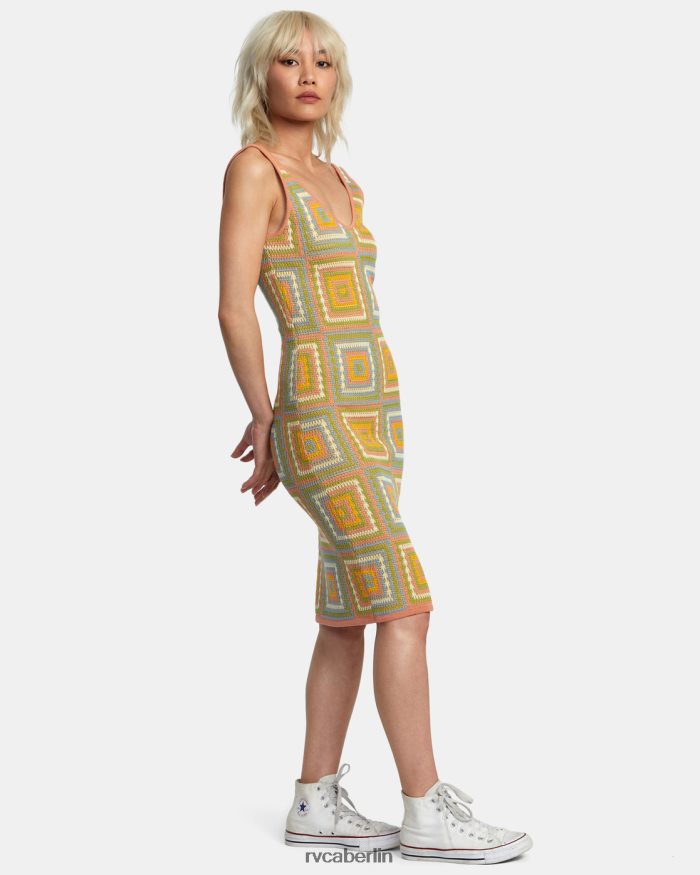 RVCA Quadratisches Häkelkleid BF4L8X1260 Kleidung Guave Frauen