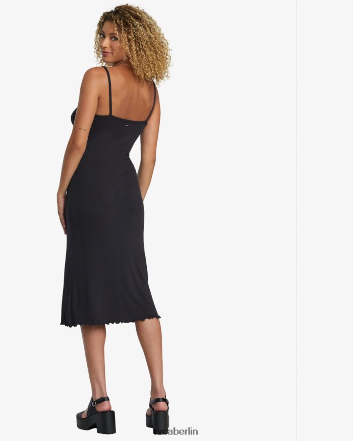 RVCA Slink-Midikleid BF4L8X1226 Kleidung Schwarz Frauen