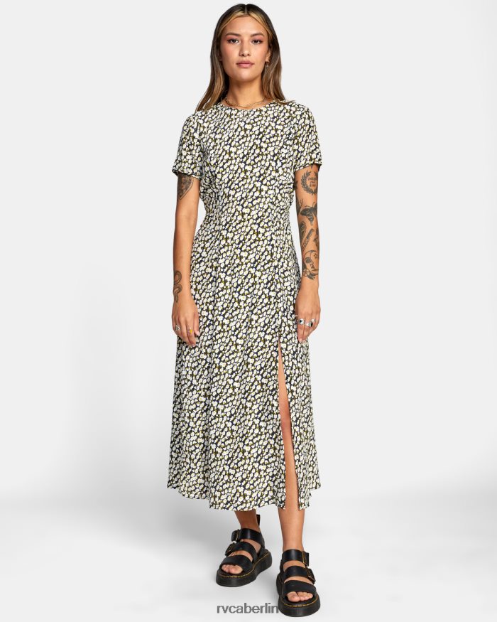 RVCA Traumlandschaft-Midikleid BF4L8X1679 Kleidung Schwarz Frauen