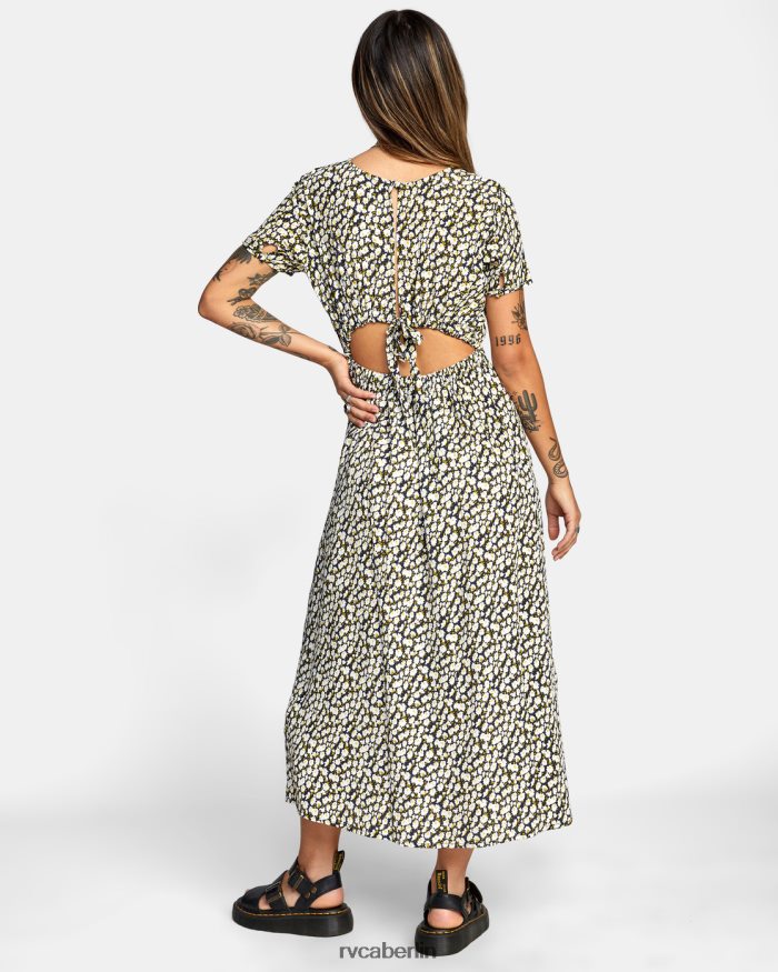 RVCA Traumlandschaft-Midikleid BF4L8X1679 Kleidung Schwarz Frauen