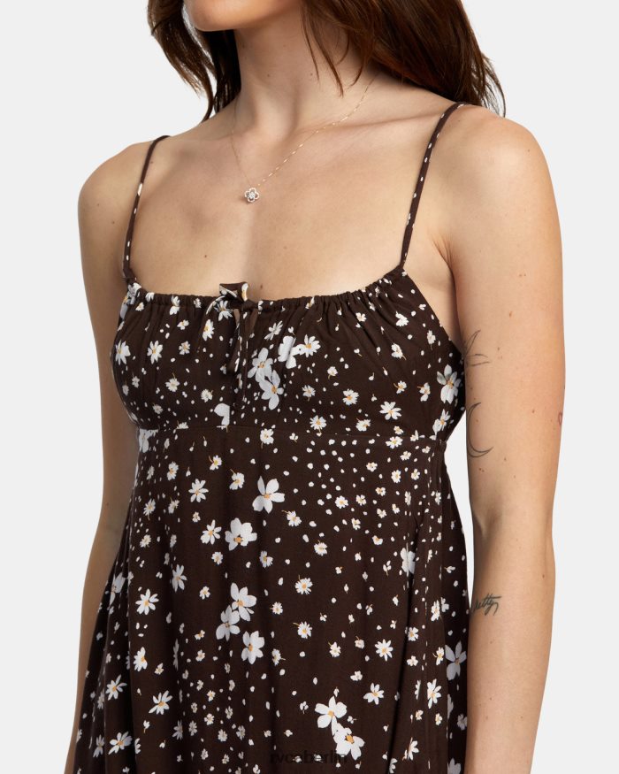 RVCA Überstunden-Sonnenkleid BF4L8X1657 Kleidung Java Frauen