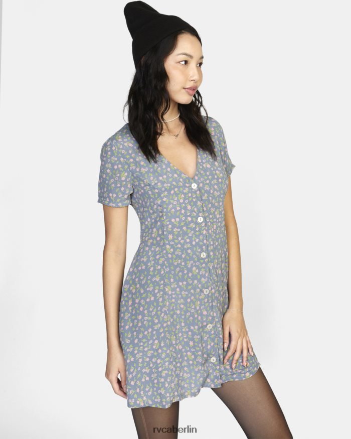 RVCA dezentes Minikleid BF4L8X1356 Kleidung blauer Staub Frauen