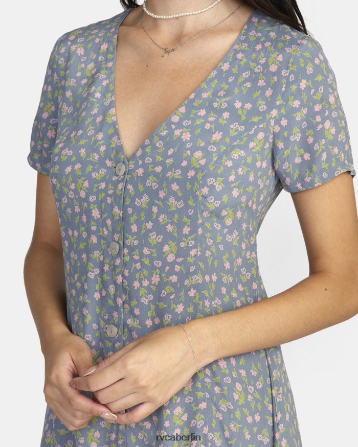 RVCA dezentes Minikleid BF4L8X1356 Kleidung blauer Staub Frauen