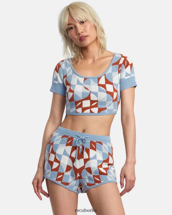 RVCA Geode elastische Shorts BF4L8X1400 Kleidung Sandelholz Frauen