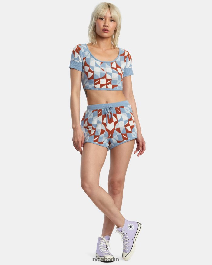 RVCA Geode elastische Shorts BF4L8X1400 Kleidung Sandelholz Frauen