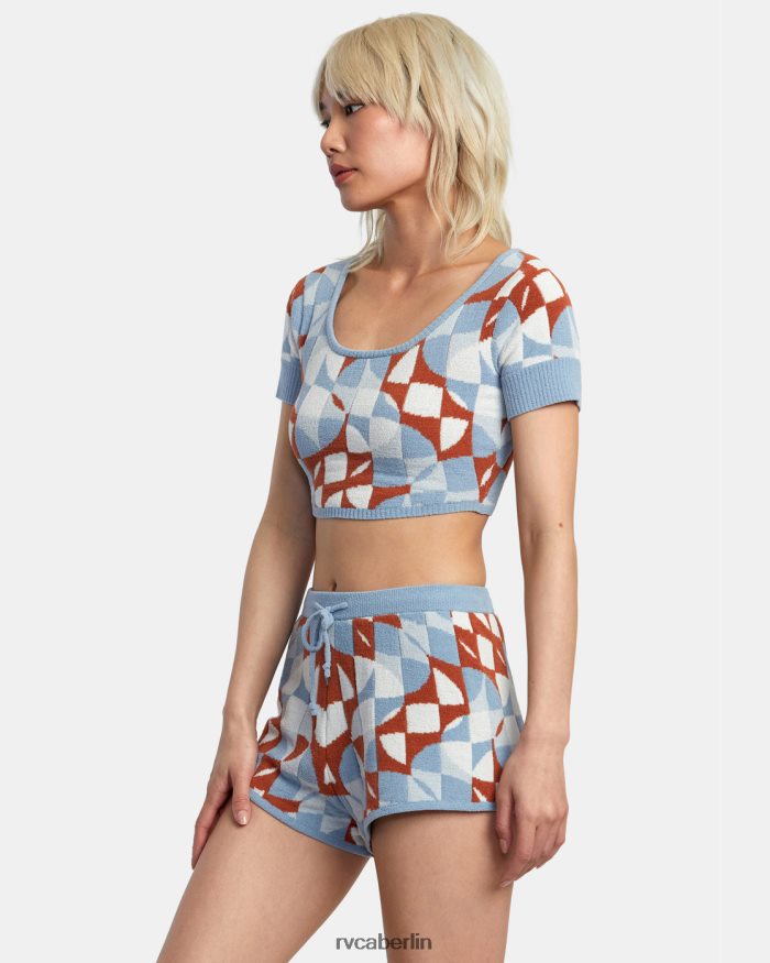 RVCA Geode elastische Shorts BF4L8X1400 Kleidung Sandelholz Frauen