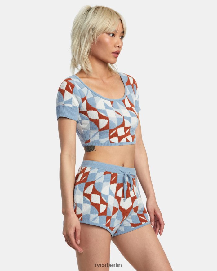 RVCA Geode elastische Shorts BF4L8X1400 Kleidung Sandelholz Frauen