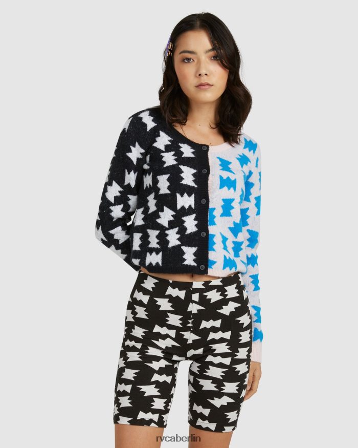 RVCA Lp x klw Push It Fahrradshorts BF4L8X1037 Kleidung Schwarz-Weiss Frauen