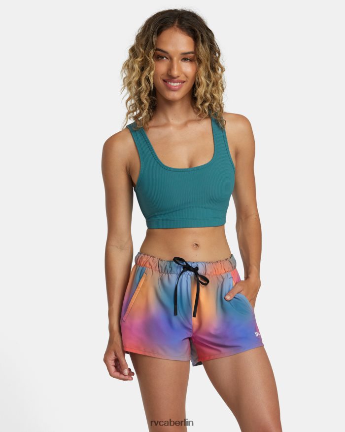 RVCA Rose Machado Trainingsshorts BF4L8X1205 Kleidung Rosenverlauf Frauen