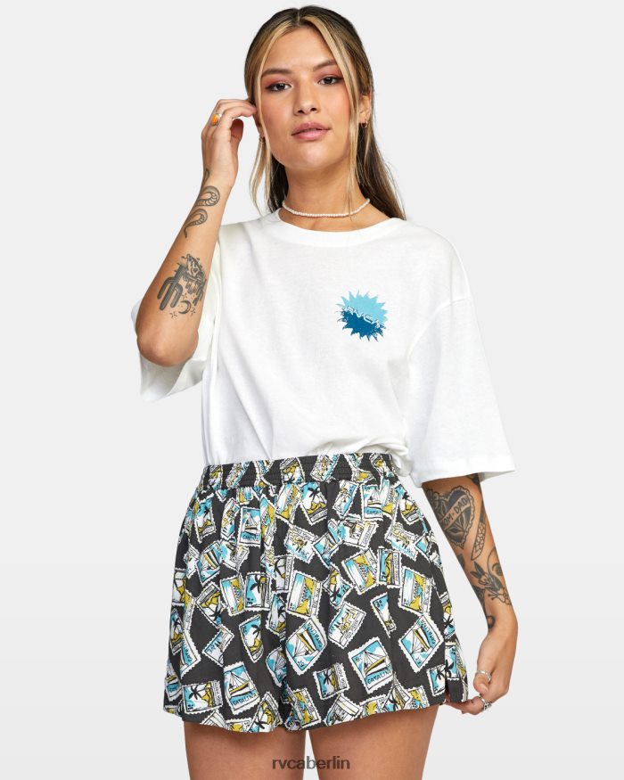 RVCA Sawyer-Webshorts BF4L8X1618 Kleidung Schwarz Frauen