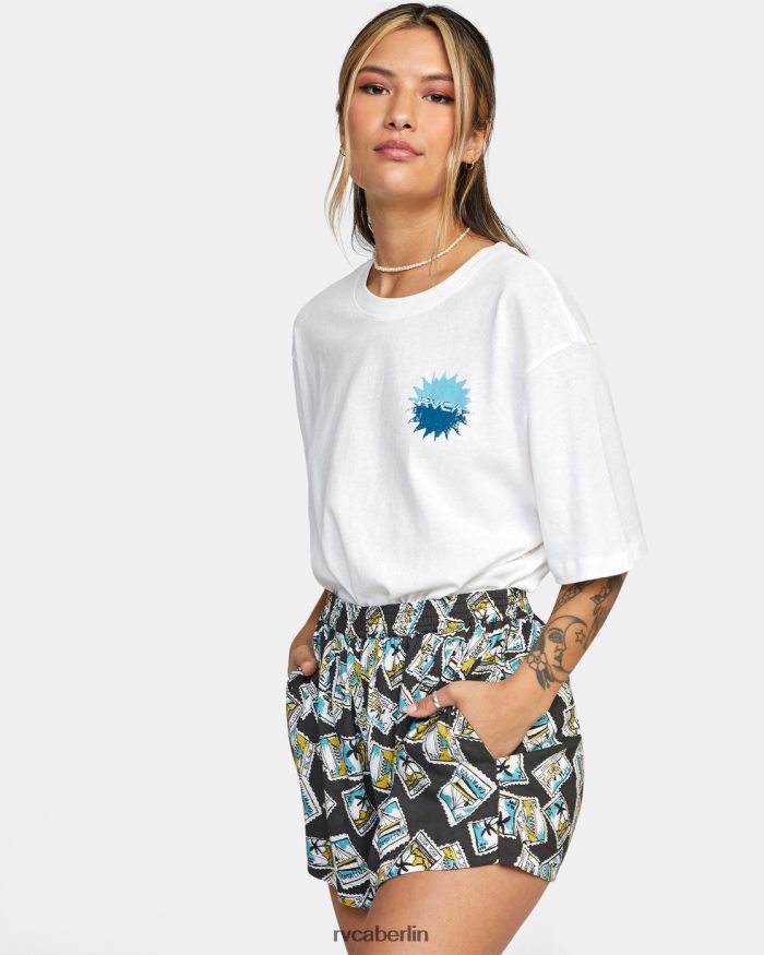 RVCA Sawyer-Webshorts BF4L8X1618 Kleidung Schwarz Frauen