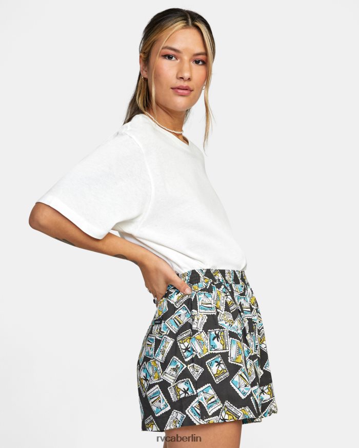 RVCA Sawyer-Webshorts BF4L8X1618 Kleidung Schwarz Frauen