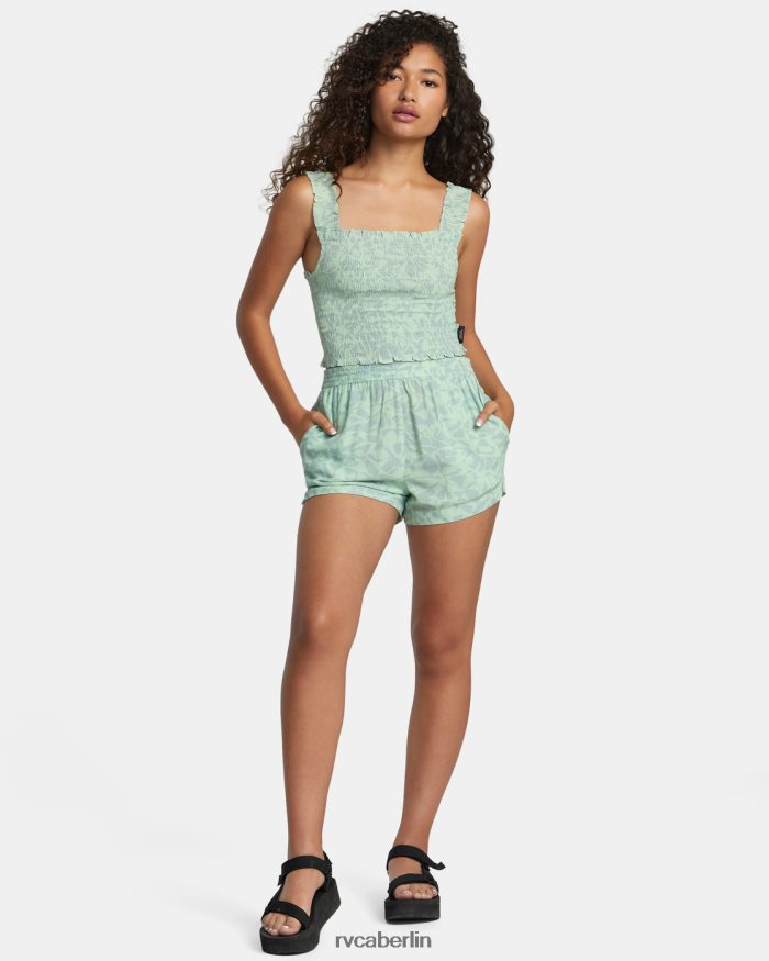 RVCA Sawyer Öko-Viskose-Shorts BF4L8X1162 Kleidung Seeschaum Frauen