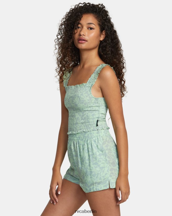 RVCA Sawyer Öko-Viskose-Shorts BF4L8X1162 Kleidung Seeschaum Frauen