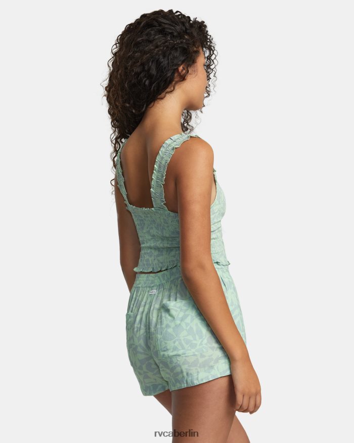 RVCA Sawyer Öko-Viskose-Shorts BF4L8X1162 Kleidung Seeschaum Frauen
