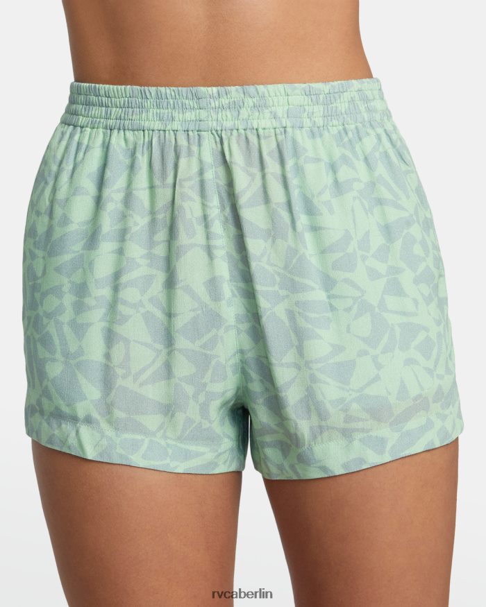 RVCA Sawyer Öko-Viskose-Shorts BF4L8X1162 Kleidung Seeschaum Frauen