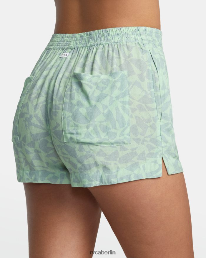 RVCA Sawyer Öko-Viskose-Shorts BF4L8X1162 Kleidung Seeschaum Frauen