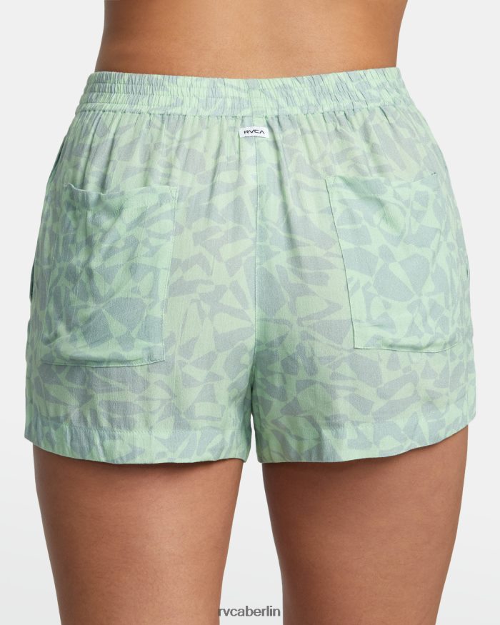 RVCA Sawyer Öko-Viskose-Shorts BF4L8X1162 Kleidung Seeschaum Frauen
